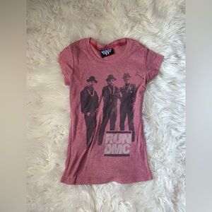 Junk food red  RUN DMC music band baby tee T-shirt Tee Top size xs